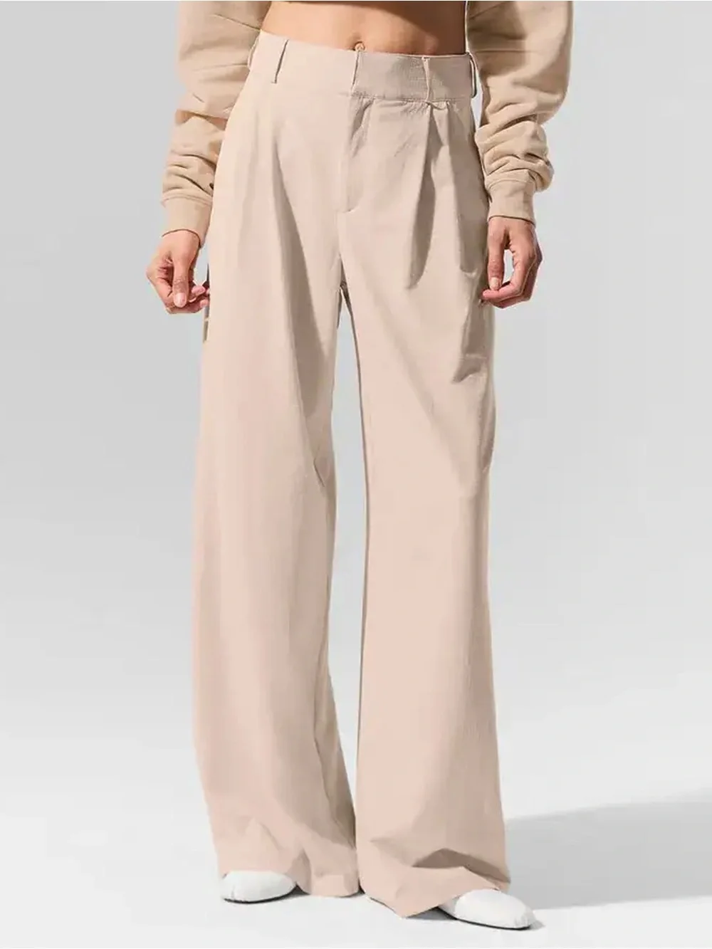 NWT - Alo - High-Waist Dreamscape Trouser - Macadamia